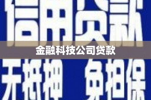 全州金融科技公司贷款