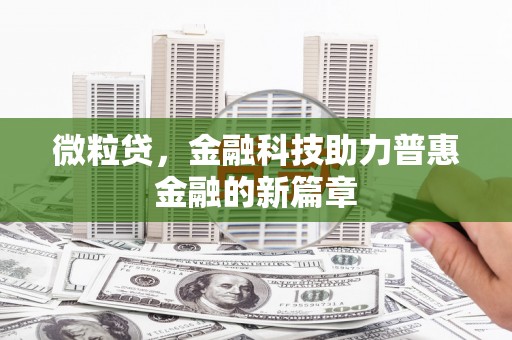 全州微粒贷，金融科技助力普惠金融的新篇章