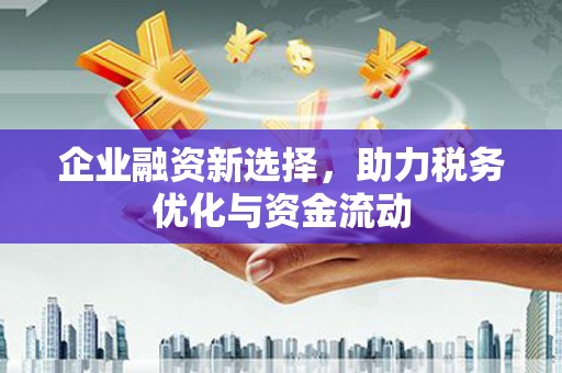全州企业融资新选择，助力税务优化与资金流动