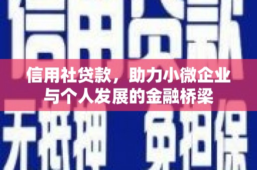 全州信用社贷款，助力小微企业与个人发展的金融桥梁