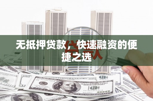 全州无抵押贷款，快速融资的便捷之选