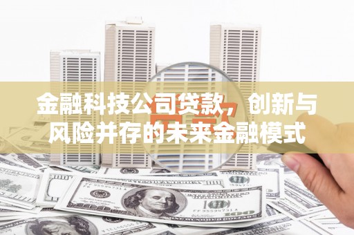 全州金融科技公司贷款，创新与风险并存的未来金融模式