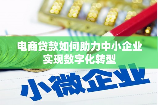 全州电商贷款如何助力中小企业实现数字化转型