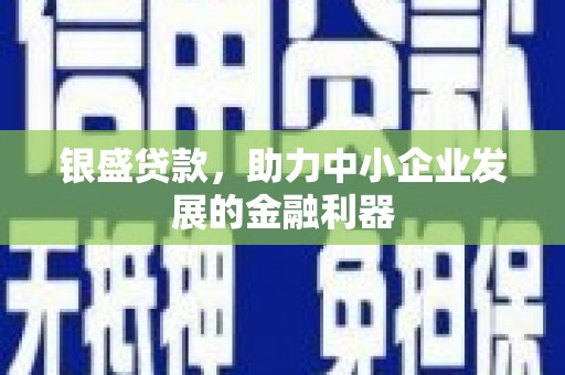 全州银盛贷款，助力中小企业发展的金融利器