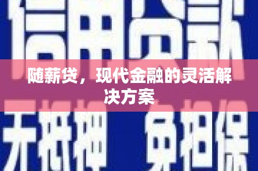 全州随薪贷，现代金融的灵活解决方案