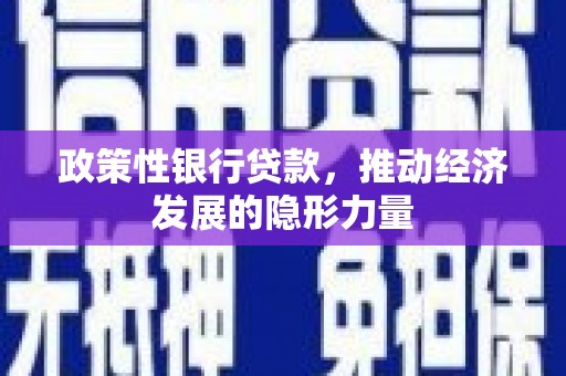 全州政策性银行贷款，推动经济发展的隐形力量