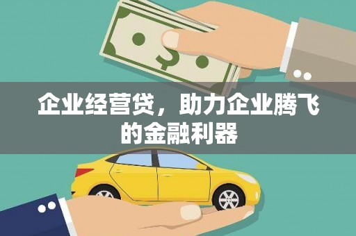 全州企业经营贷，助力企业腾飞的金融利器