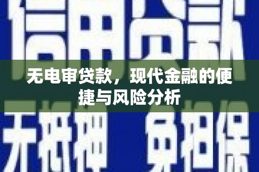 全州无电审贷款，现代金融的便捷与风险分析