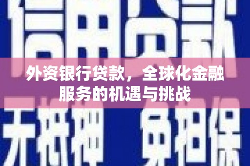 全州外资银行贷款，全球化金融服务的机遇与挑战
