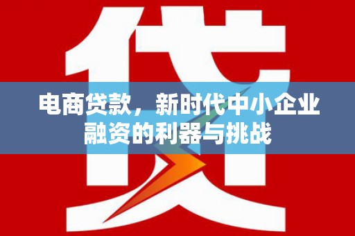 全州电商贷款，新时代中小企业融资的利器与挑战