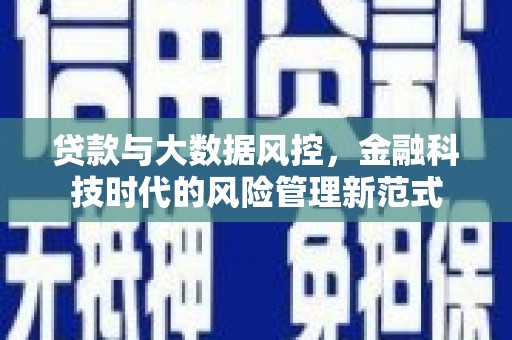 全州贷款与大数据风控，金融科技时代的风险管理新范式