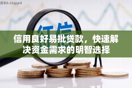 全州信用良好易批贷款，快速解决资金需求的明智选择