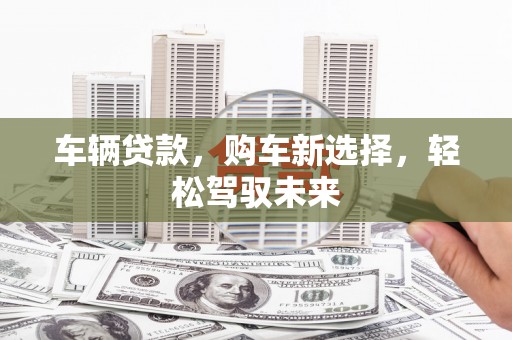 全州车辆贷款，购车新选择，轻松驾驭未来