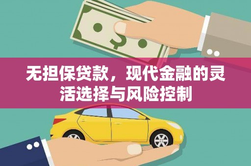 全州无担保贷款，现代金融的灵活选择与风险控制