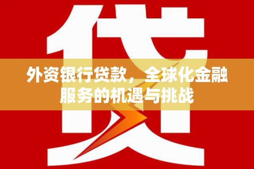 全州外资银行贷款，全球化金融服务的机遇与挑战