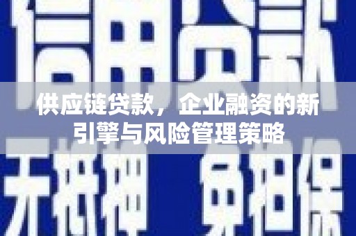 全州供应链贷款，企业融资的新引擎与风险管理策略