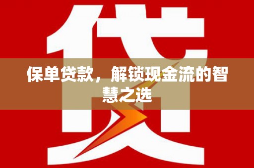 全州保单贷款，解锁现金流的智慧之选