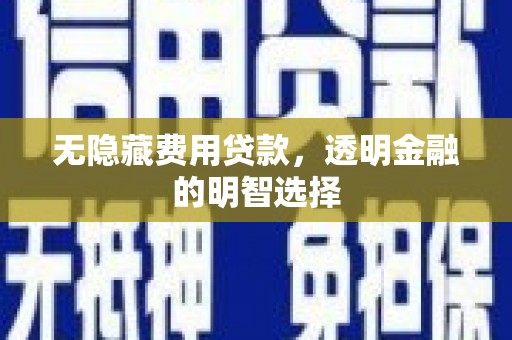 全州无隐藏费用贷款，透明金融的明智选择