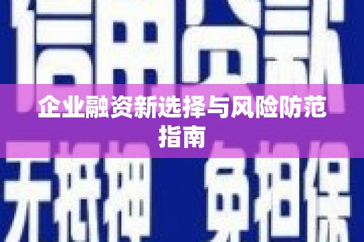 全州企业融资新选择与风险防范指南