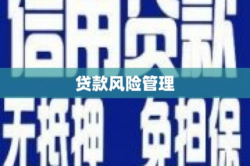 全州贷款风险管理